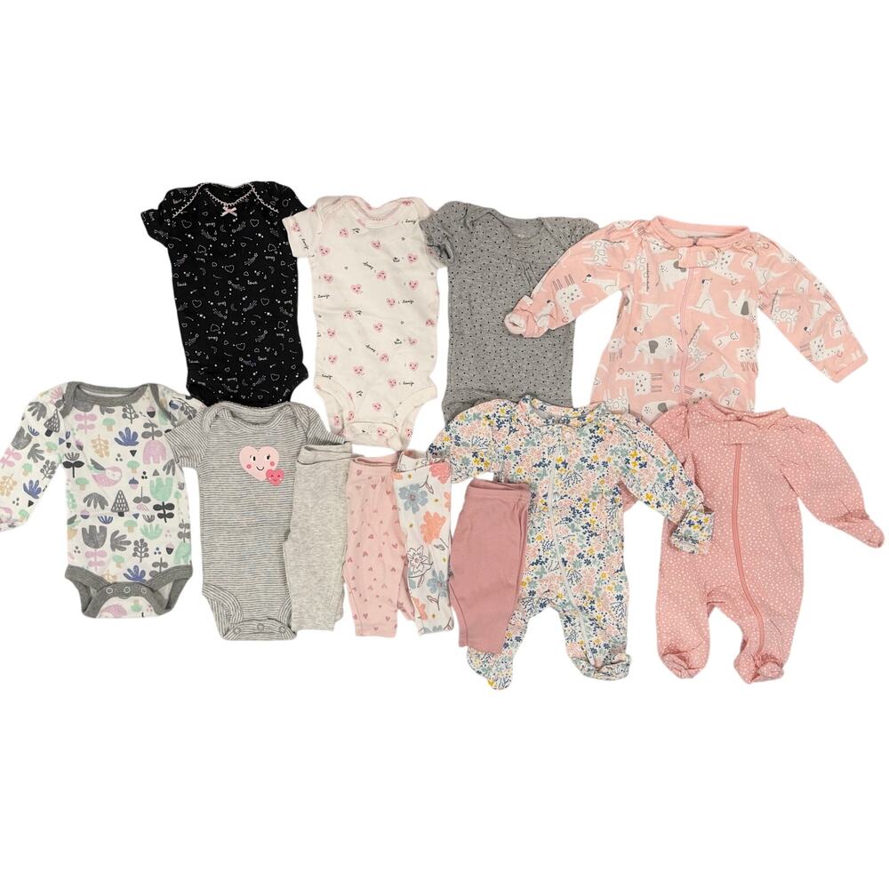 Lot of Girls One-Piece Outfits NB - Carter's Cloud Island (1482)